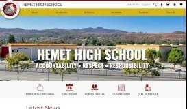 
							         Hemet High School								  
							    