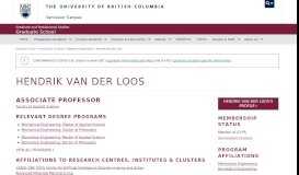 
							         Hendrik Van der Loos - Faculty Member - Researcher - Supervisor								  
							    