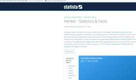 
							         Henkel - Statistics & Facts | Statista								  
							    