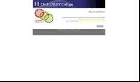 
							         Henley College - Password Reset Submission								  
							    