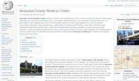 
							         Hennepin County Medical Center - Wikipedia								  
							    