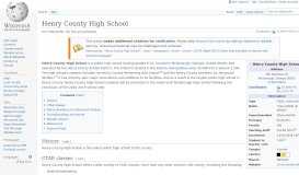 
							         Henry County High School - Wikipedia								  
							    