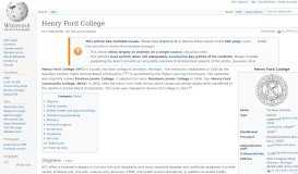 
							         Henry Ford College - Wikipedia								  
							    