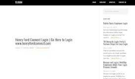 
							         Henry Ford Connect Login | Go Here to Login www ... - eLogin								  
							    