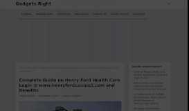 
							         Henry Ford Health Care | Go Here to Login henryfordconnect ...								  
							    