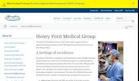 
							         Henry Ford Medical Group | About | Henry Ford Health System ...								  
							    