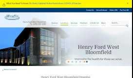 
							         Henry Ford West Bloomfield Hospital | Henry Ford Health System ...								  
							    