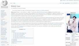 
							         Henry Lau - Wikipedia								  
							    