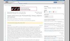 
							         Hepatic portal venous gas: Physiopathology, etiology, prognosis and ...								  
							    