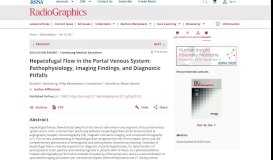 
							         Hepatofugal Flow in the Portal Venous System: Pathophysiology ...								  
							    