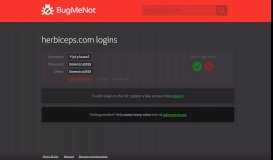 
							         herbiceps.com passwords - BugMeNot								  
							    