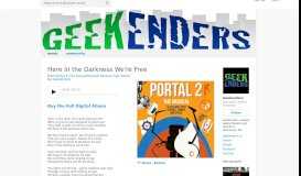 
							         Here In the Darkness We're Free | Geekenders								  
							    