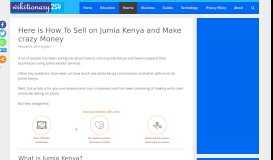 
							         Here is How To Sell on Jumia Kenya and Make crazy Money - wiki254								  
							    