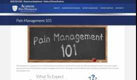 
							         Here Is Pain Management 101 | Alabama Pain Physicians								  
							    