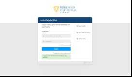 
							         Hereford Cathedral School: Login								  
							    