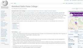 
							         Hereford Sixth Form College - Wikipedia								  
							    