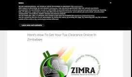 
							         Here's How To Get Your Tax Clearance Online In Zimbabwe - Techzim								  
							    
