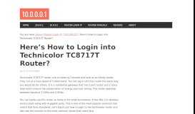
							         Here's How to Login into Technicolor TC8717T Router?								  
							    