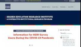 
							         HERI – Higher Education Research Institute and home of Cooperative ...								  
							    