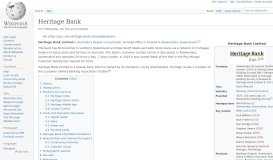 
							         Heritage Bank - Wikipedia								  
							    