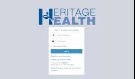 
							         Heritage Health Portal: Log in								  
							    