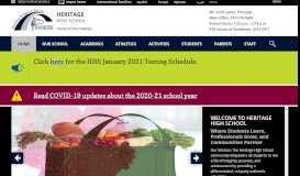 
							         Heritage High School / Homepage - Wake County Public Schools								  
							    