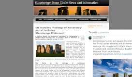 
							         Heritage Portal | Stonehenge Stone Circle News and Information								  
							    