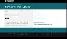 
							         Hermes Webmail - University of Cambridge								  
							    