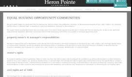 
							         Heron Pointe | Application and Portal								  
							    