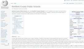 
							         Hertford County Public Schools - Wikipedia								  
							    