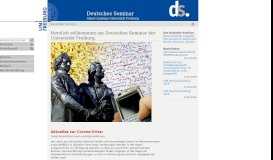 
							         Herzlich willkommen am Deutschen Seminar der Universität Freiburg ...								  
							    