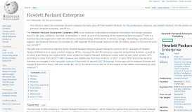 
							         Hewlett Packard Enterprise - Wikipedia								  
							    