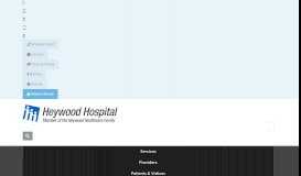 
							         Heywood Medical Group - Heywood Hospital								  
							    