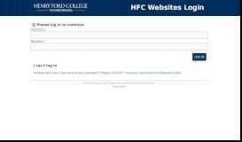 
							         HFC Websites Login - Henry Ford College								  
							    