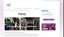 
							         HFE Personal Trainer Course - National Register of Personal Trainers								  
							    