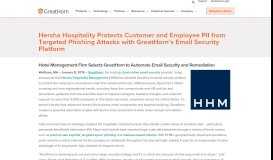 
							         HHM Selects GreatHorn Email Security | GreatHorn								  
							    
