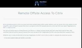 
							         HHS Remote Access								  
							    