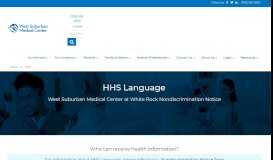 
							         HHS - West Suburban Medical Center								  
							    