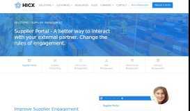 
							         HICX Supplier Portal - HICX Solutions								  
							    