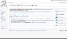 
							         Hidalgo County Sheriff's Office (Texas) - Wikipedia								  
							    