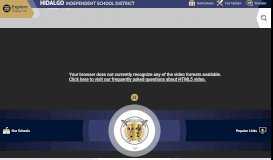 
							         Hidalgo Independent School District / Homepage								  
							    