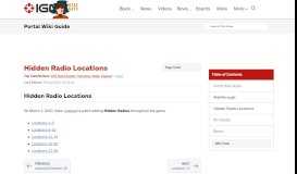 
							         Hidden Radio Locations - Portal Wiki Guide - IGN								  
							    