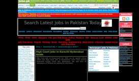 
							         High Court jobs in Karachi Hyderabad Sindh Pakistan 2019 - Jobz.pk								  
							    