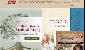 
							         High Desert Medical Group: Home								  
							    