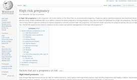 
							         High-risk pregnancy - Wikipedia								  
							    