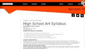 
							         High School Art Syllabus – Sue Laing – Bennett High School								  
							    
