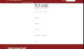 
							         High School Golf | Pulaski County Schools								  
							    