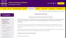 
							         High School Guidance Department / Parent Portal								  
							    