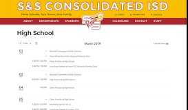 
							         High School - S&S Consolidated Independent School District								  
							    