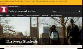 
							         High School Students | Temple University Undergraduate Admissions								  
							    